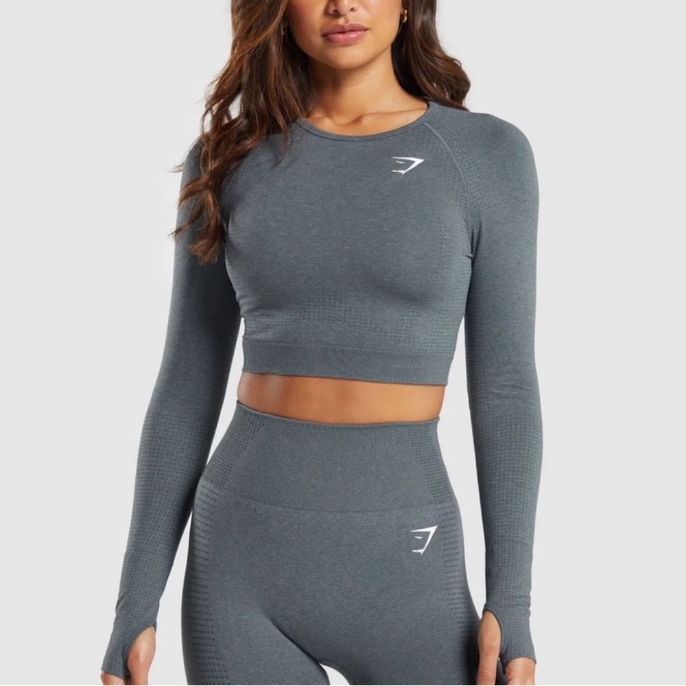 Gymshark Cropped Long-Sleeve - Size M